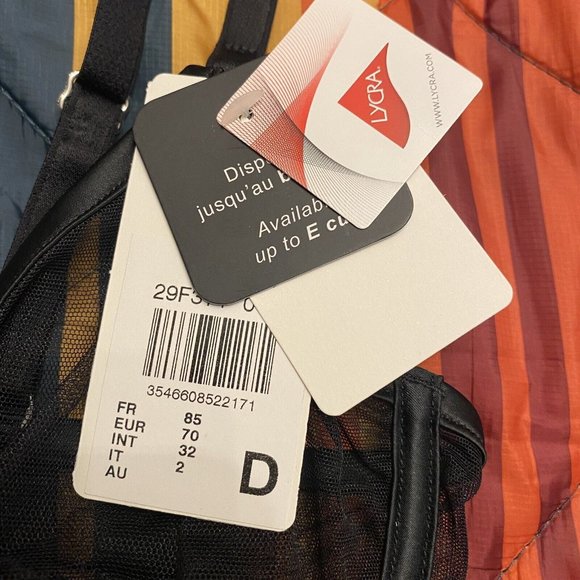 Simone Perele Implicite Bra 32D Black Mesh Sheer Unpadded See Through Underwire - Picture 8 of 9